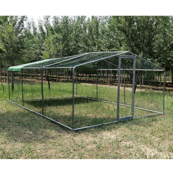 Parc à Poules - Enclos 36m² Ø38mm 12x3x2,25m - Acier Galvanisé