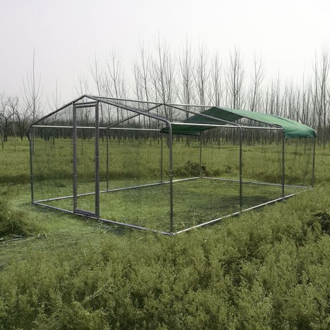 Parc à Poules - Enclos 18m² Ø38mm 6x3x2,25m - Acier Galvanisé