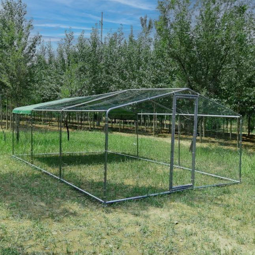 Parc à Poules - Enclos 18m² Ø38mm 6x3x2,25m - Acier Galvanisé