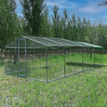 Parc à Poules - Enclos 24m² Ø38mm 8x3x2,25m - Acier Galvanisé
