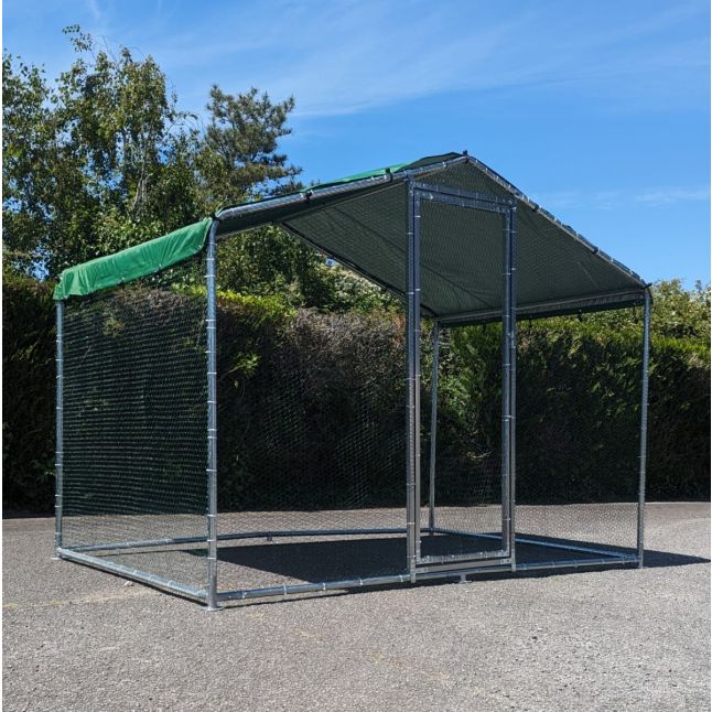 Parc à Poules - 6m² Ø38mm 2x3x2,25m - Acier Galvanisé avec bâche
