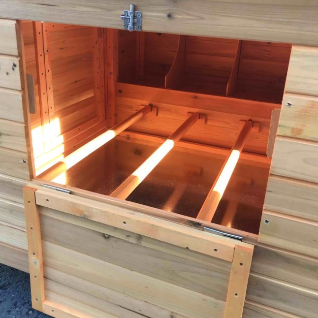 Poulailler Landais 6 à 10 poules toit shingle vert